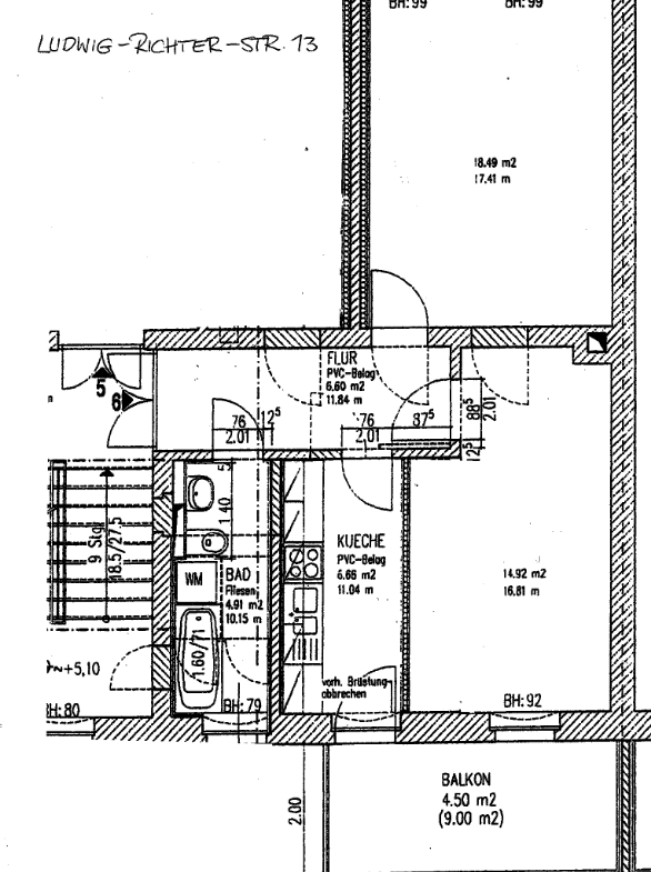 2 Monat kaltmietfrei * 2R-Wohnung mit großem Balkon und Wannenbad in Chemnitz