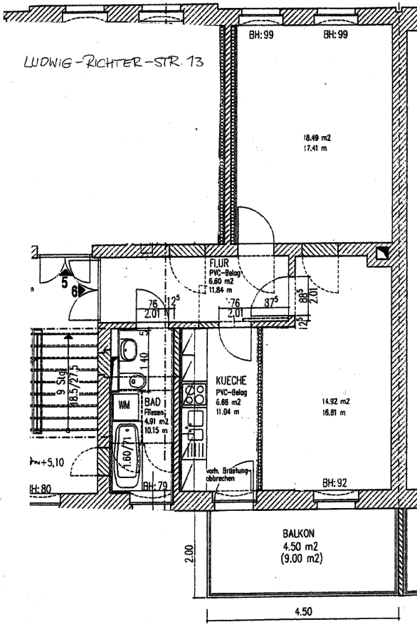 2 Monat kaltmietfrei * 2R-Wohnung mit großem Balkon und Wannenbad in Chemnitz